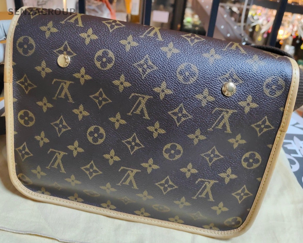 Louis Vuitton Cango Monogram Shoulder Bag Brown Gold Unisex Adults Classic