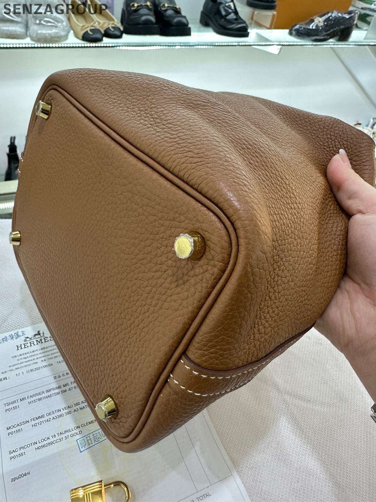 Hermès Picotin 18 Bag Brown Gold Hardware TC Leather Tote Shoulder Bag
