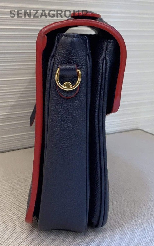 Louis Vuitton Monogram Empreinte Blue Leather Pochette Métis Handbag Crossbody