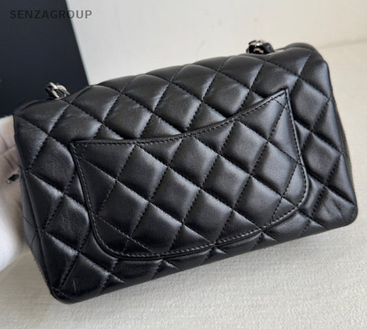 Chanel Classic Flap Chain Lambskin Mini Shoulder Bag Crossbody Black Women