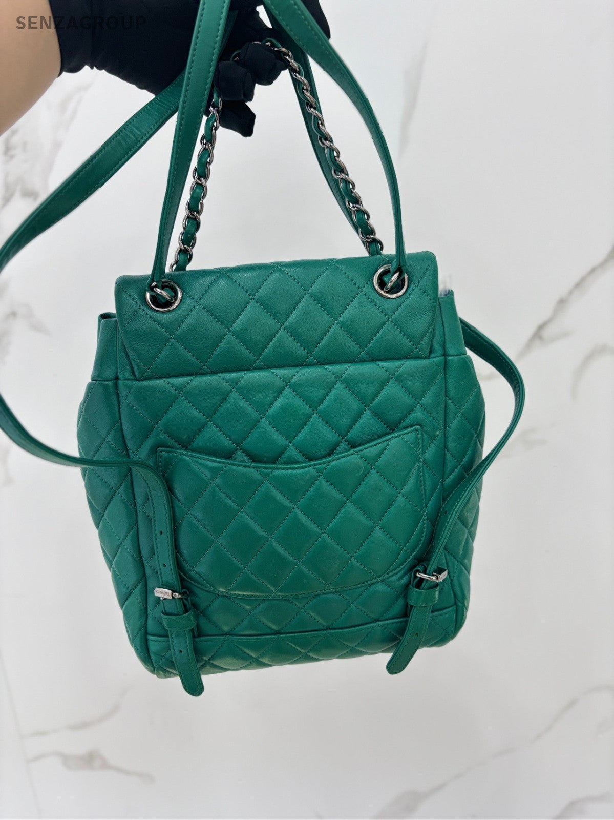 CHANEL Salzburg Backpack PM Diamond pattern Chain Shoulder bag Women