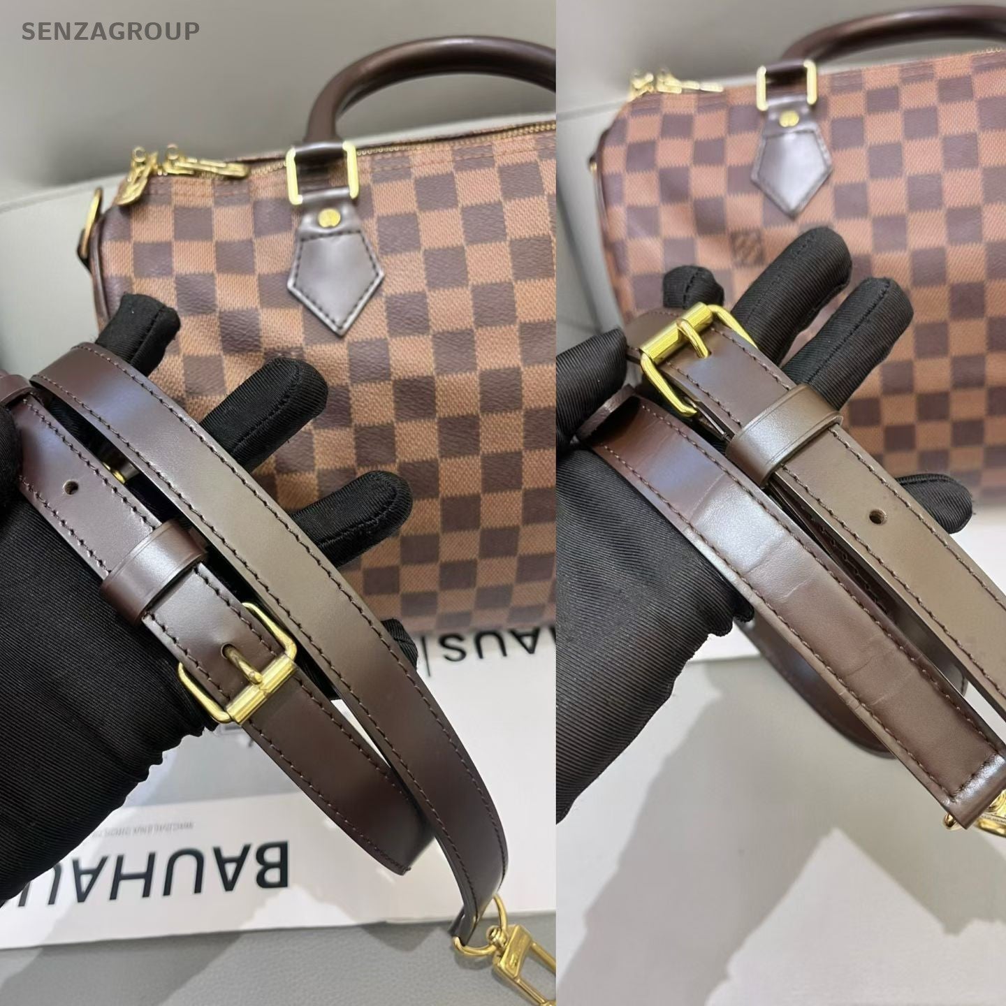 Louis Vuitton Speedy30 Damier Ebene 2WAY Shoulder Handbag Brown