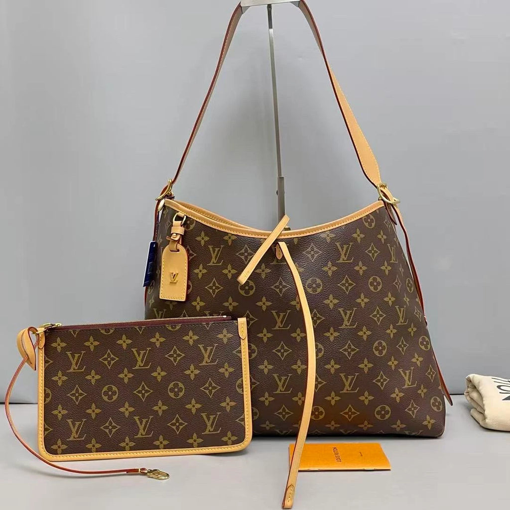 Louis Vuitton Carryall Monogram Canvas Shoulder Bag Crossbody Excellent
