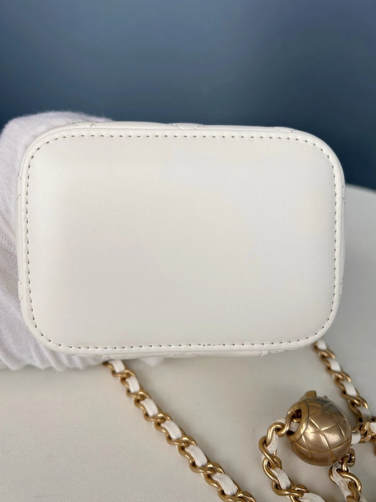 Chanel Lambskin Mini White Crossbody Bag Women Classic