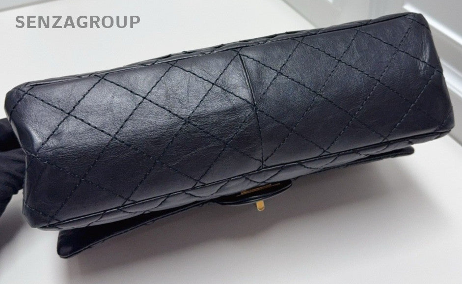 CHANEL Classic 2.55 Medium size Black gold Shoulder bag Crossbody