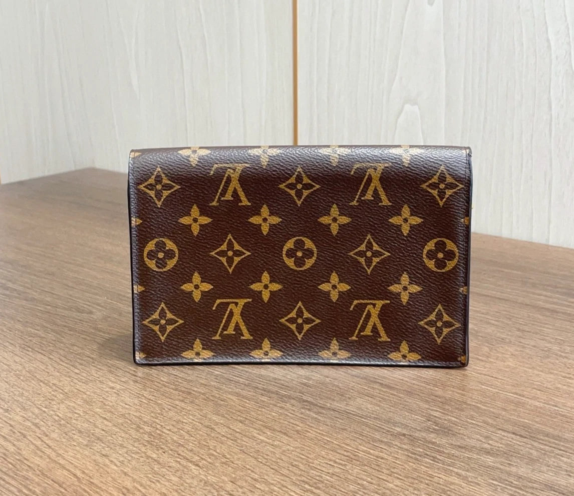 Louis Vuitton Flore WOC Monogram Red Chain Shoulder Bag Women Fashion