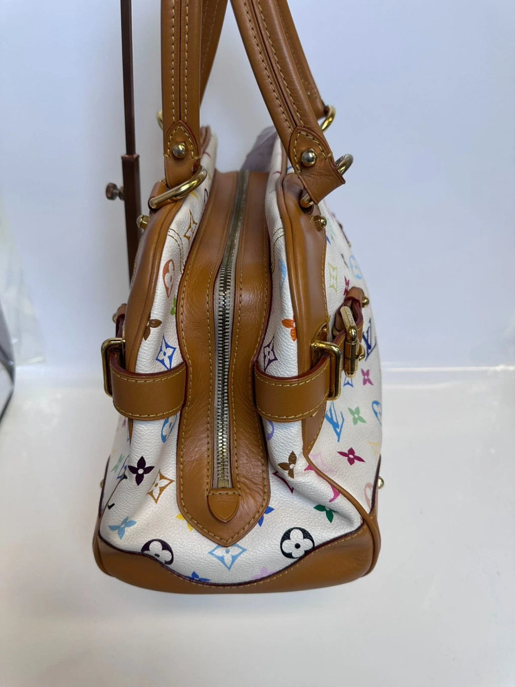 SJ0001 LV Murakami Monogram Multicolore Blanc Rita Handbag