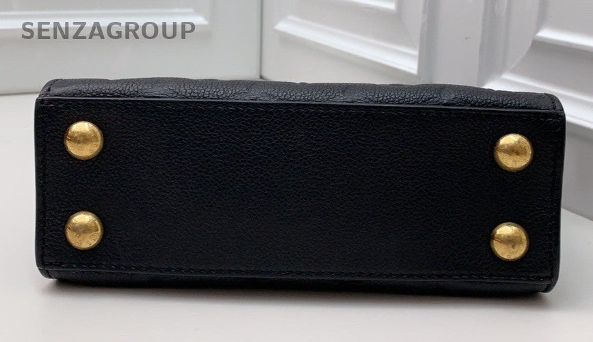 Louis Vuitton City steamer mini Bag Calfskin Top Handle Shoulder Bag Black