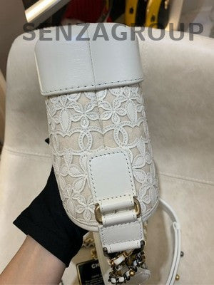 Chanel Lace Handle Gabrielle Hobo Small Chain Crossbody Bag for Women