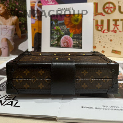 Louis Vuitton Petit Malle Monogram Box Bag Crossbody for Women