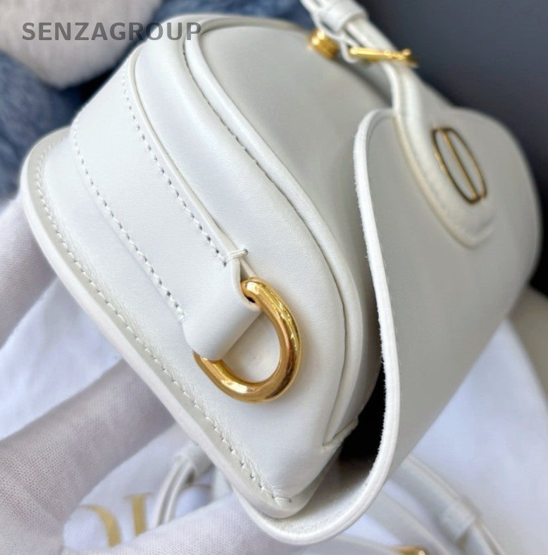 Christian Dior Bobby Shoulder Crossbody Bag White Women Almost Brand New