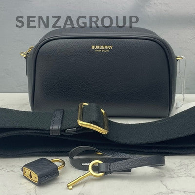 Burberry Black Camera Crossbody Bag Gold Hardware Women's Classic