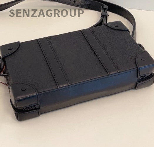 Louis Vuitton Soft Trunk Monogram Shoulder Bag Crossbody Black Unisex Adults