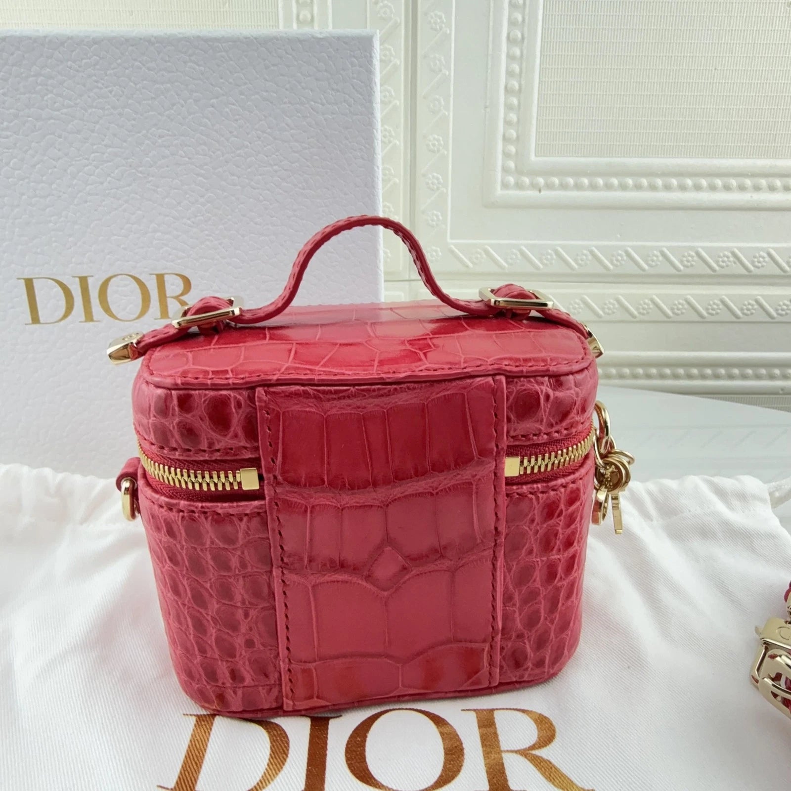 Dior Vanity Red Top Handle Excellent