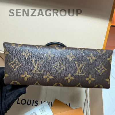 Louis Vuitton Monogram Locky BB Black Gold Lock Handbag Women Classic