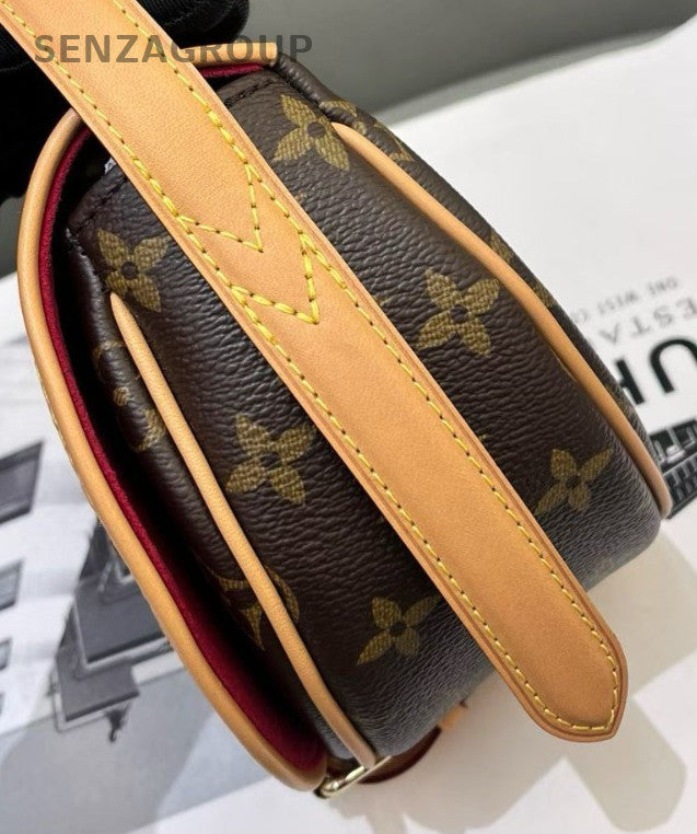 Louis Vuitton Monogram Tambourine Shoulder Bag Crossbody Brown Gold Women