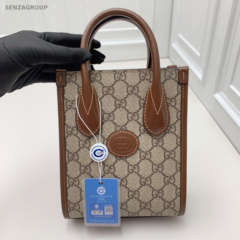 Gucci Ophidia 2Way Handbag Crossbody Brown Gold Used Women Classic