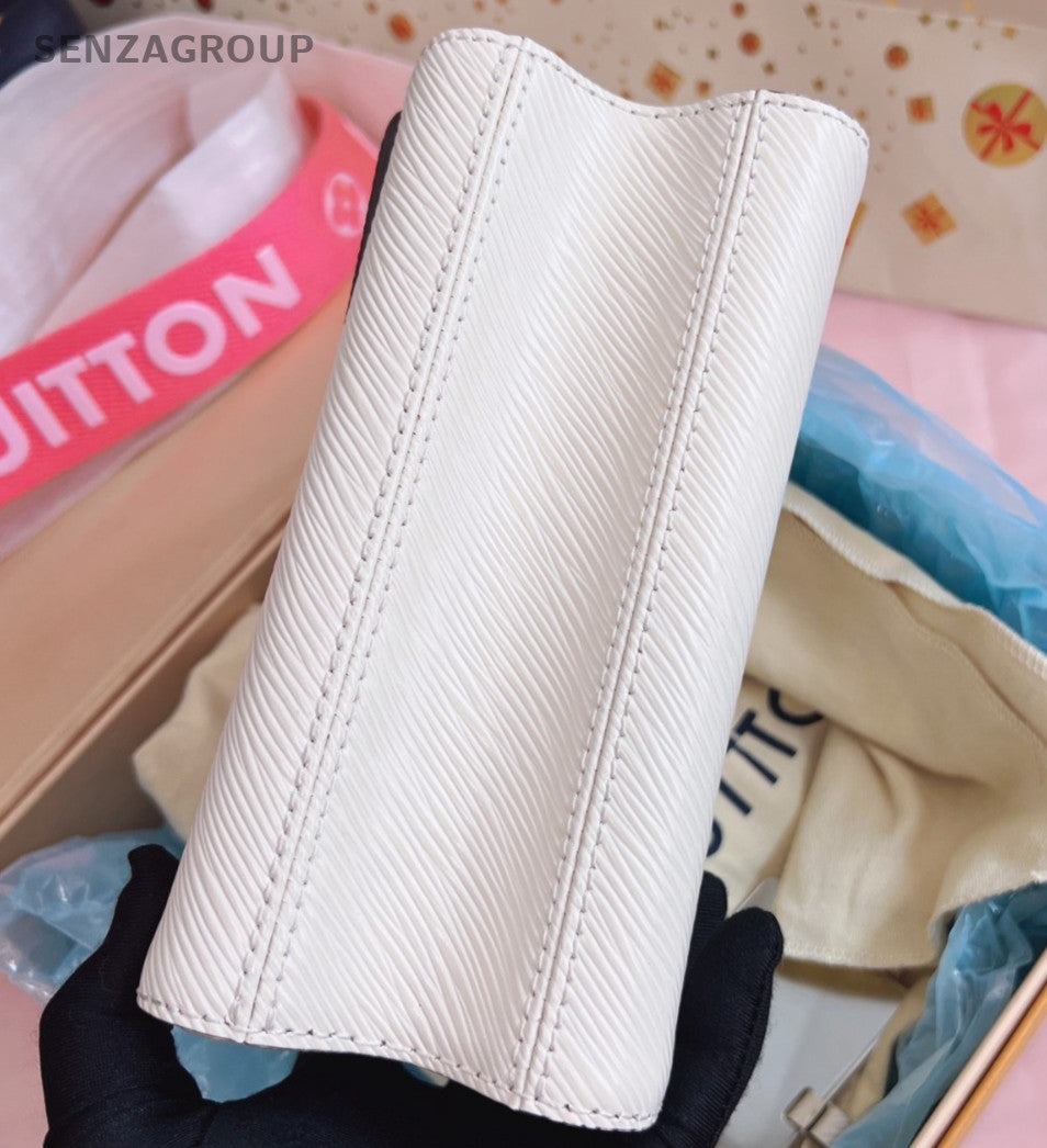 Louis Vuitton Twist PM Top Handle Bag Crossbody White Pink Gold Women Classic
