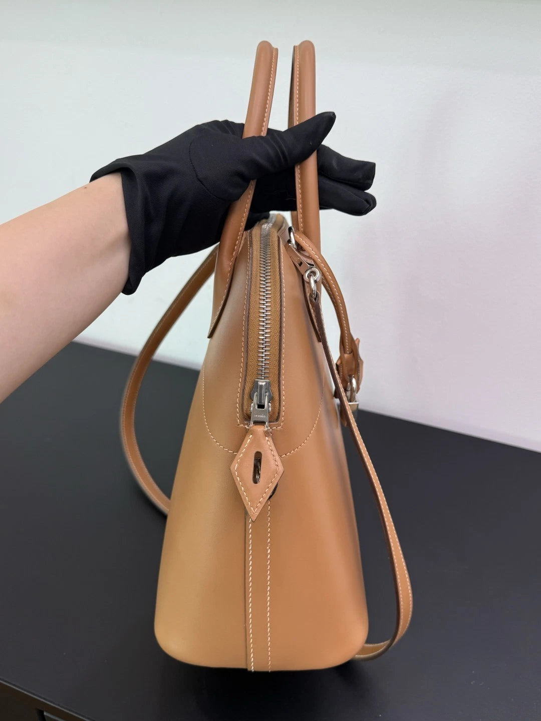 Hermes Bolide31 Chamonix Brown Handbag with Detachable Crossbody Strap SHW