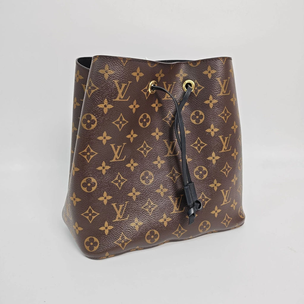 Louis Vuitton NEONOE Canvas Black Medium Bucket Bag For Women