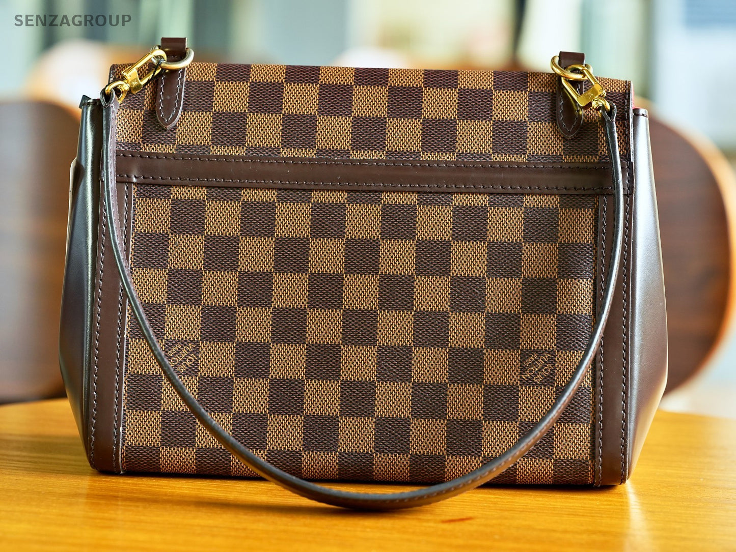Louis Vuitton Damier Monogram Venice Shoulder Handbag brown