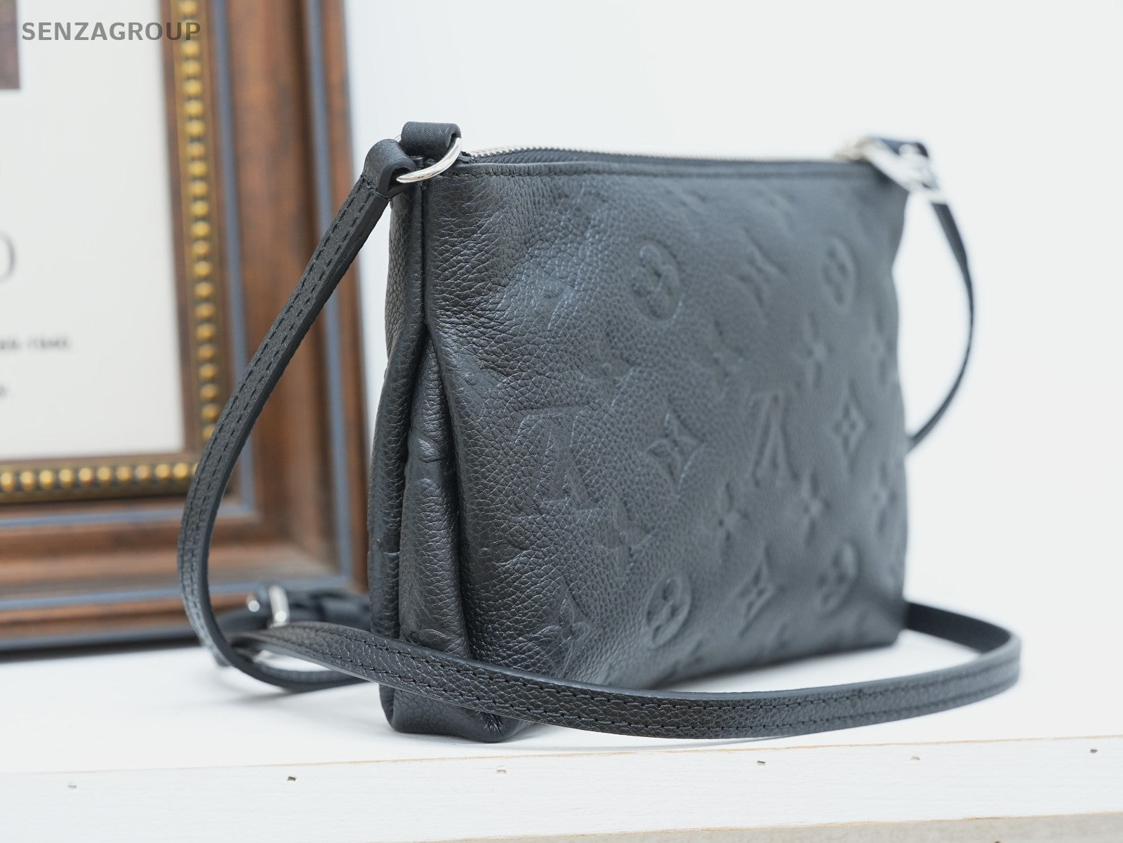 Louis Vuitton Monogram Pallas Clutch Black Empreinte Shoulder bag Crossbody