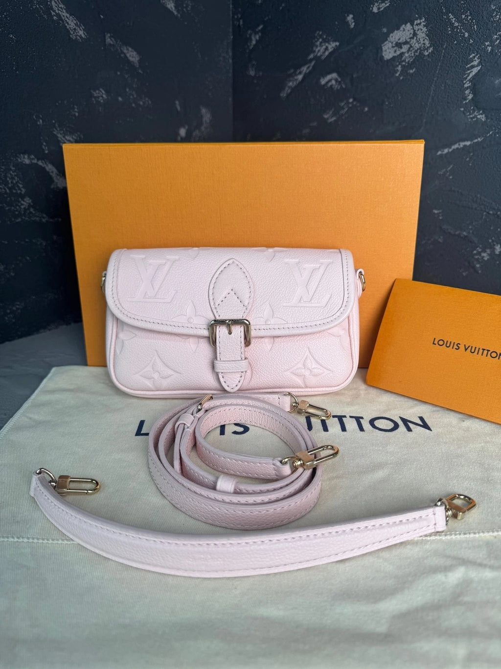 Louis Vuitton Nano Baguette Pink Shoulder Bag For Women