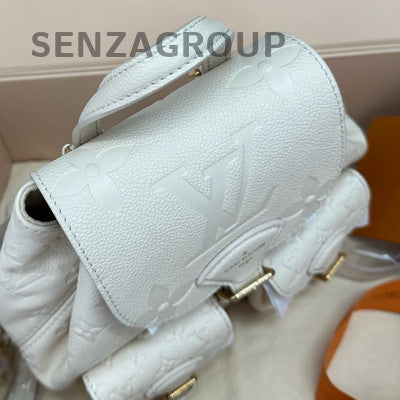Louis Vuitton White Gold Hardware Monogram Leather Women's Backpack