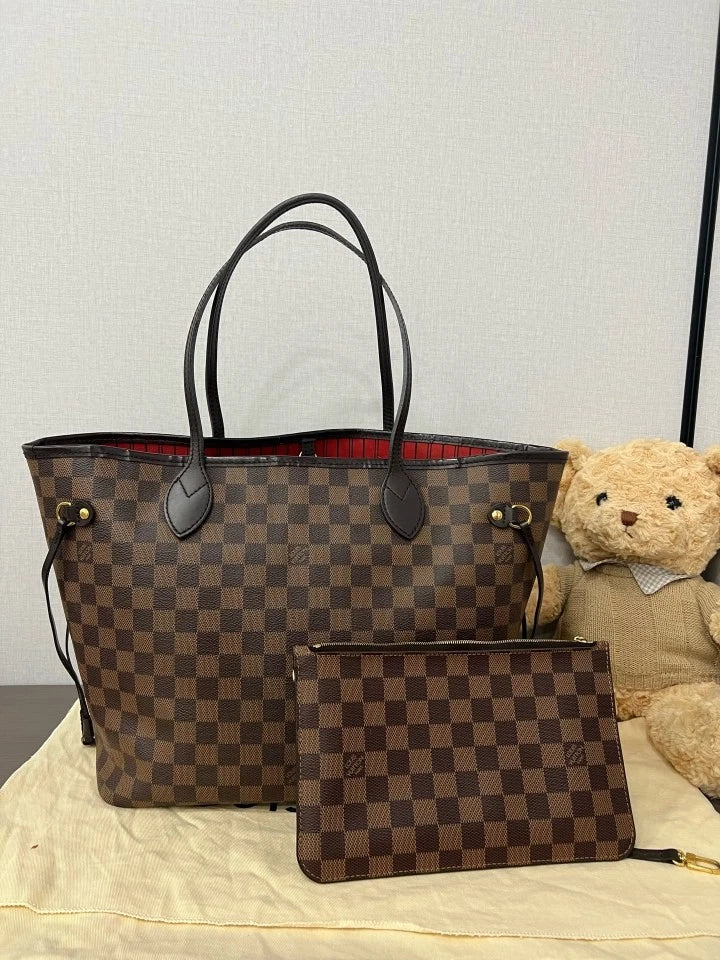 Louis Vuitton Damier Medium Neverfull Tote Bag For Women