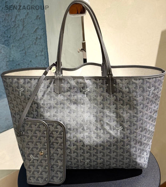 Goyard PM Tote Shoulder Bag Gray Used Women Classic Designer