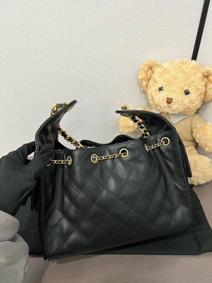 CHANEL Black 25Bag Shoulder Tote Bag For Women