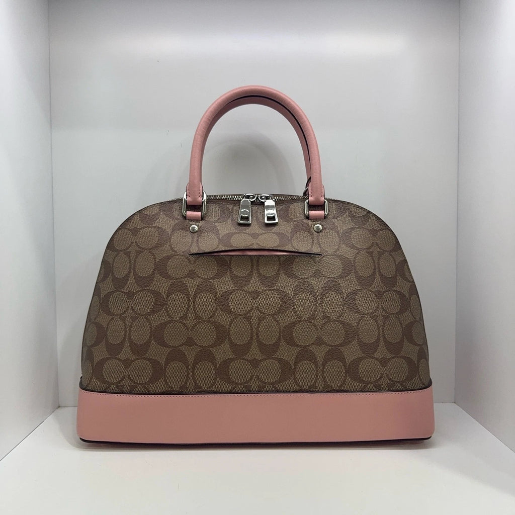 Coach Signature PVC Canvas Large Dome Shoulder Crossbody Bag For Women