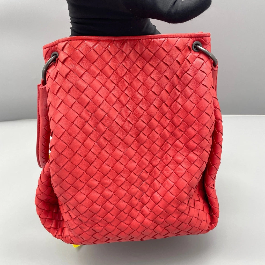 Bottega Veneta Woven Red Tote Hobo Bag For Women