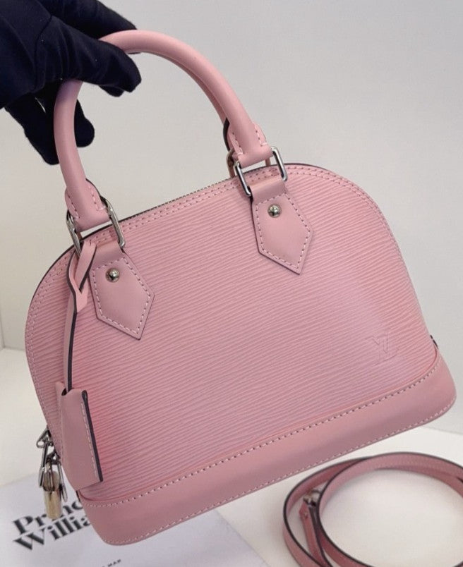 Louis Vuitton Alma bb Epi Leather Handbag 2WAY Shoulder bag Sakura Pink Women