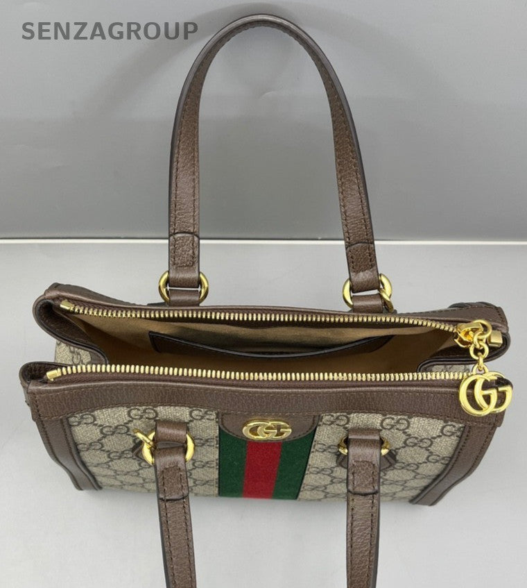 GUCCI Ophidia Monogram Top Handle 2way Shoulder Handbag Women Classic