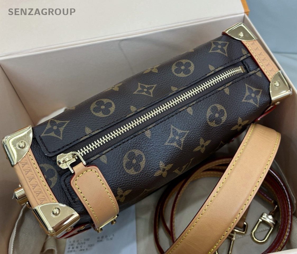 Louis Vuitton Monogram MM Shoulder Bag Crossbody Brown Gold Women Classic