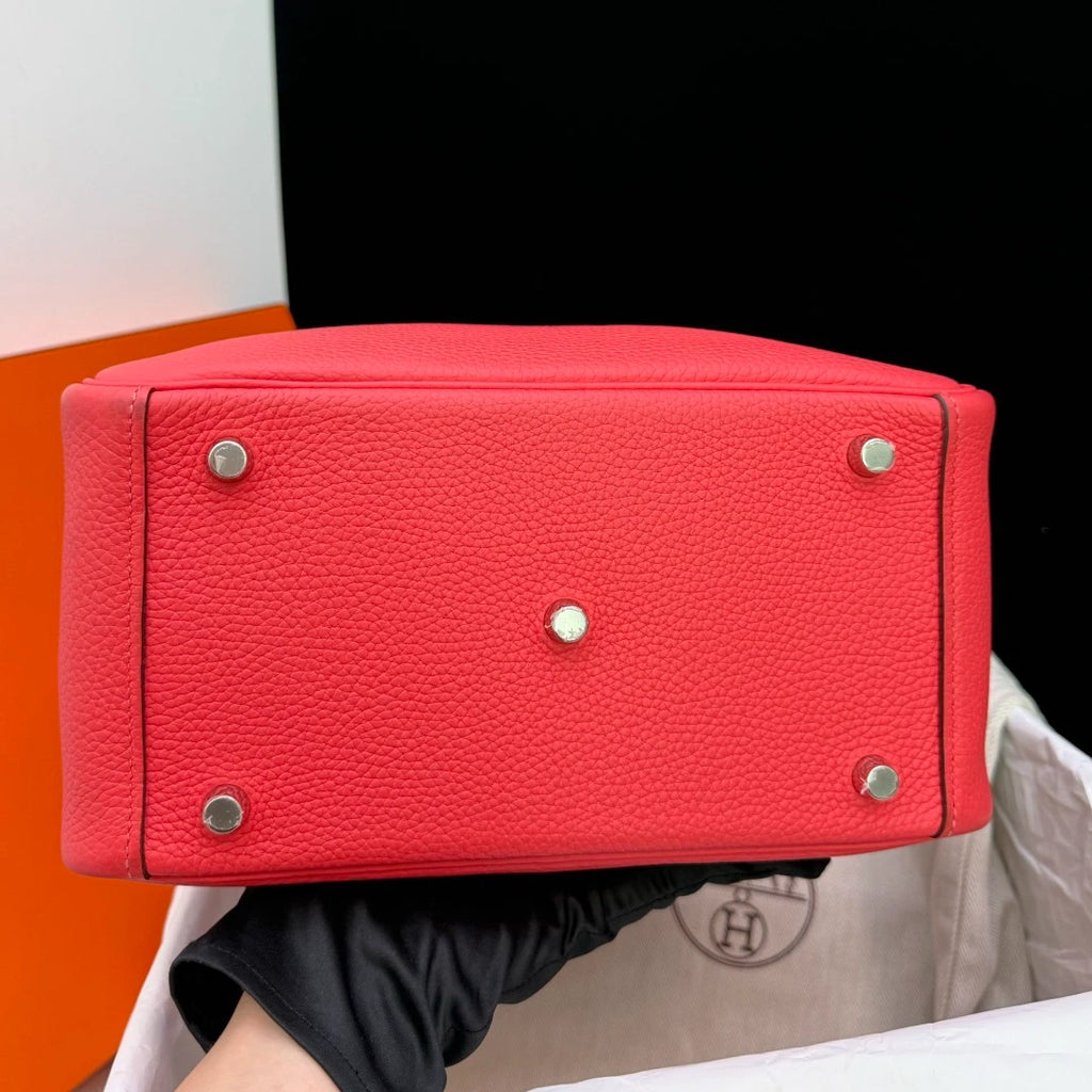 Hermes Lindy26 Pink Silver Hardware 2Way Top Handle Bag Crossbody