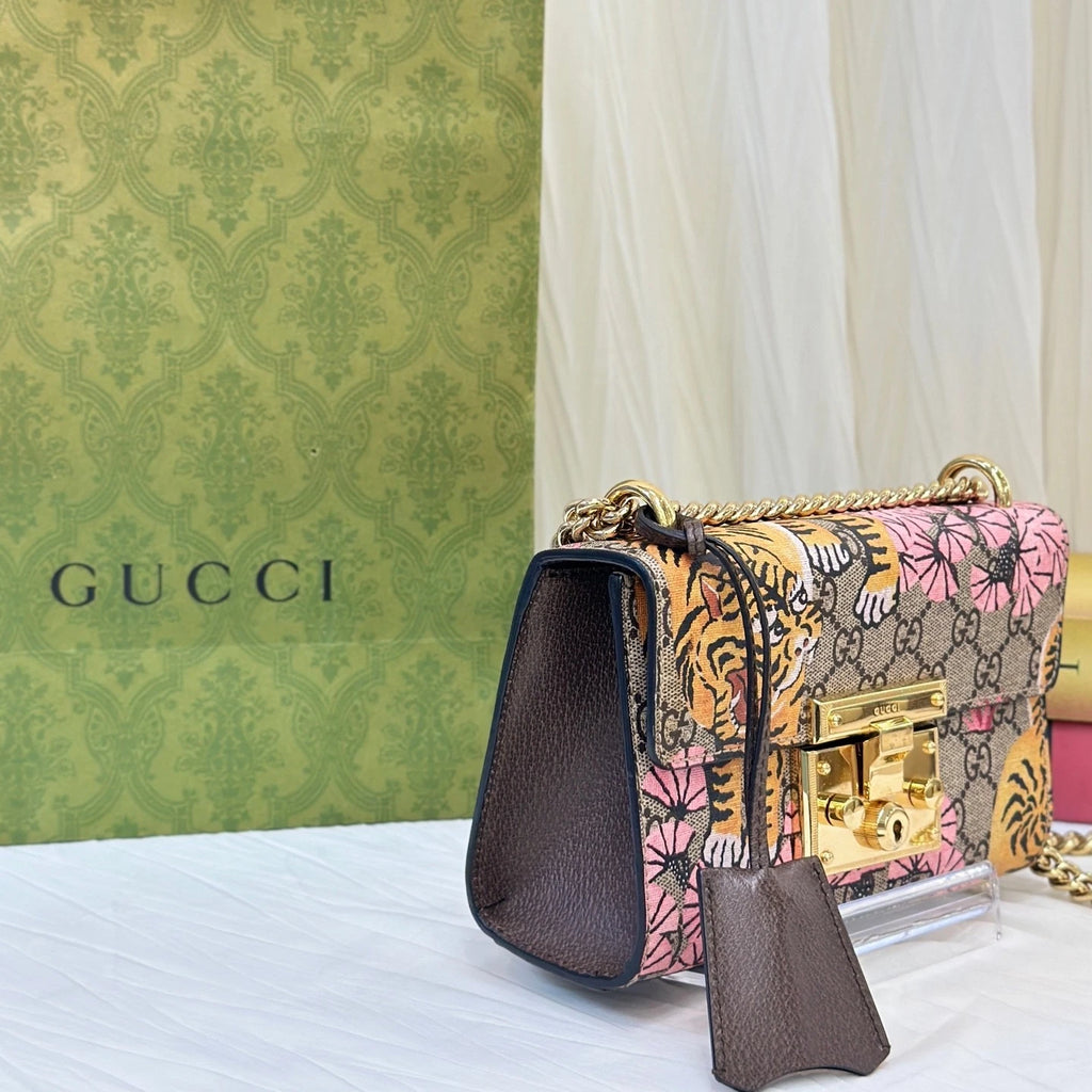 Gucci Padlock Limited Edition Bengal Tiger Print Shoulder Bag Women