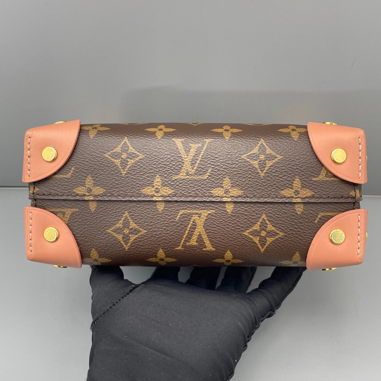Louis Vuitton Soft Trunk Mini Monogram Canvas Top Handle Crossbody Bag Women