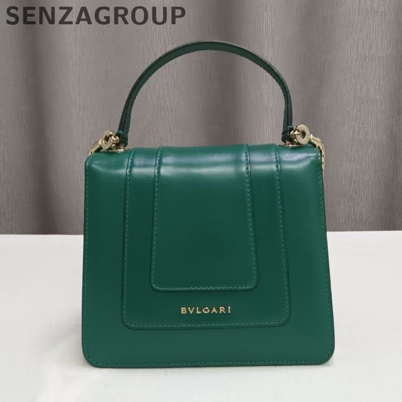 Bvlgari Serpenti Chain Shoulder Bag Green Classic Fashion Women