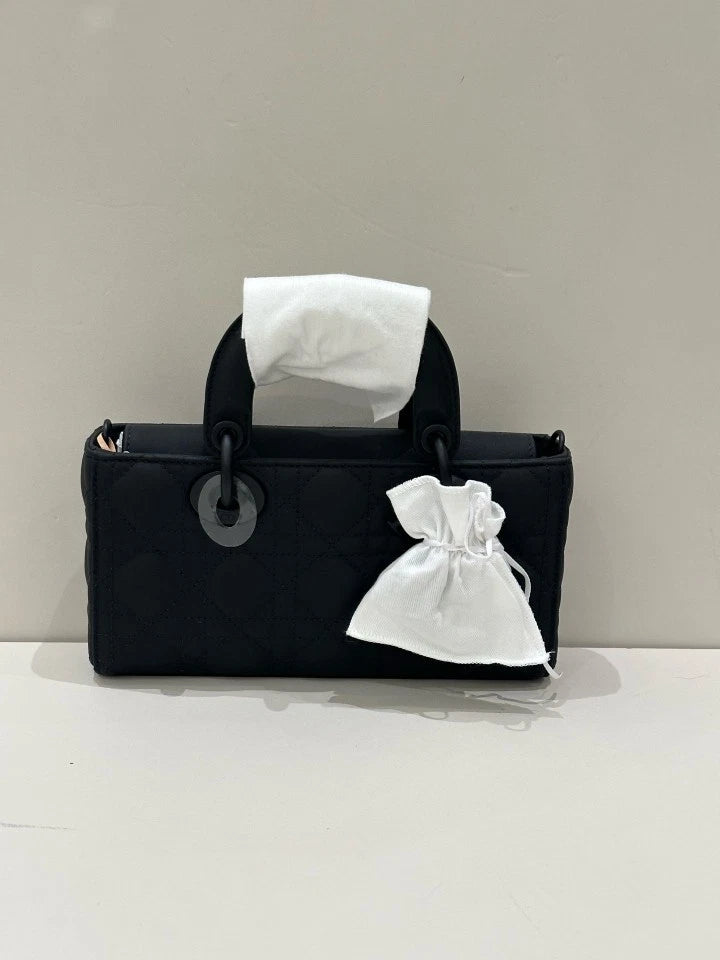 Dior Black Matte D-Joy Small Top Handle Shoulder Bag For Women