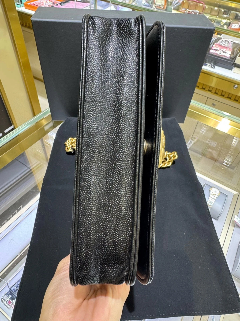 CHANEL Leboy WOC Black Leather Crossbody Bag For Women