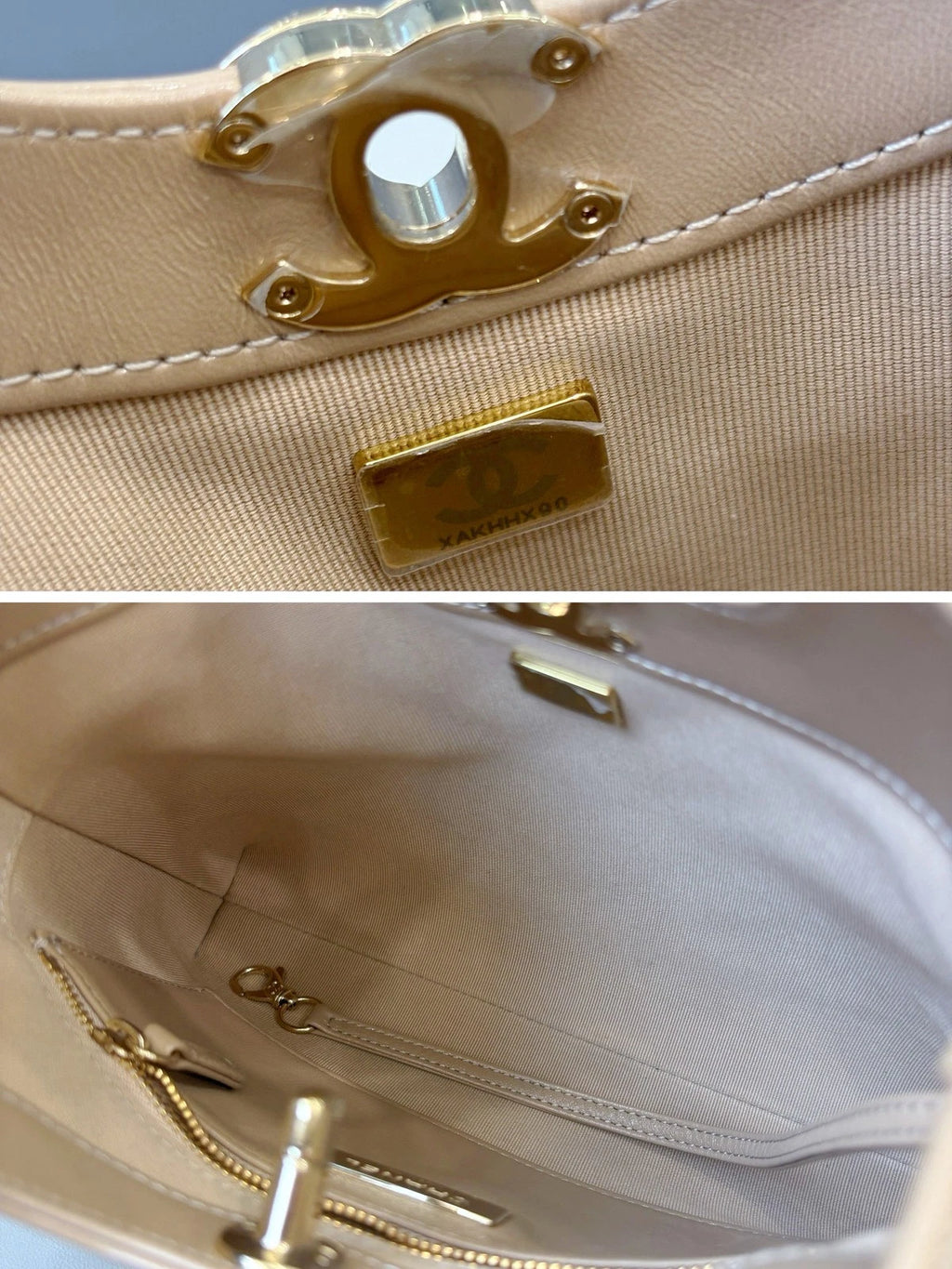 Chip Version Chanel 31Bag Mini Beige Tote Handbag Gold Chain Crossbody Diamond