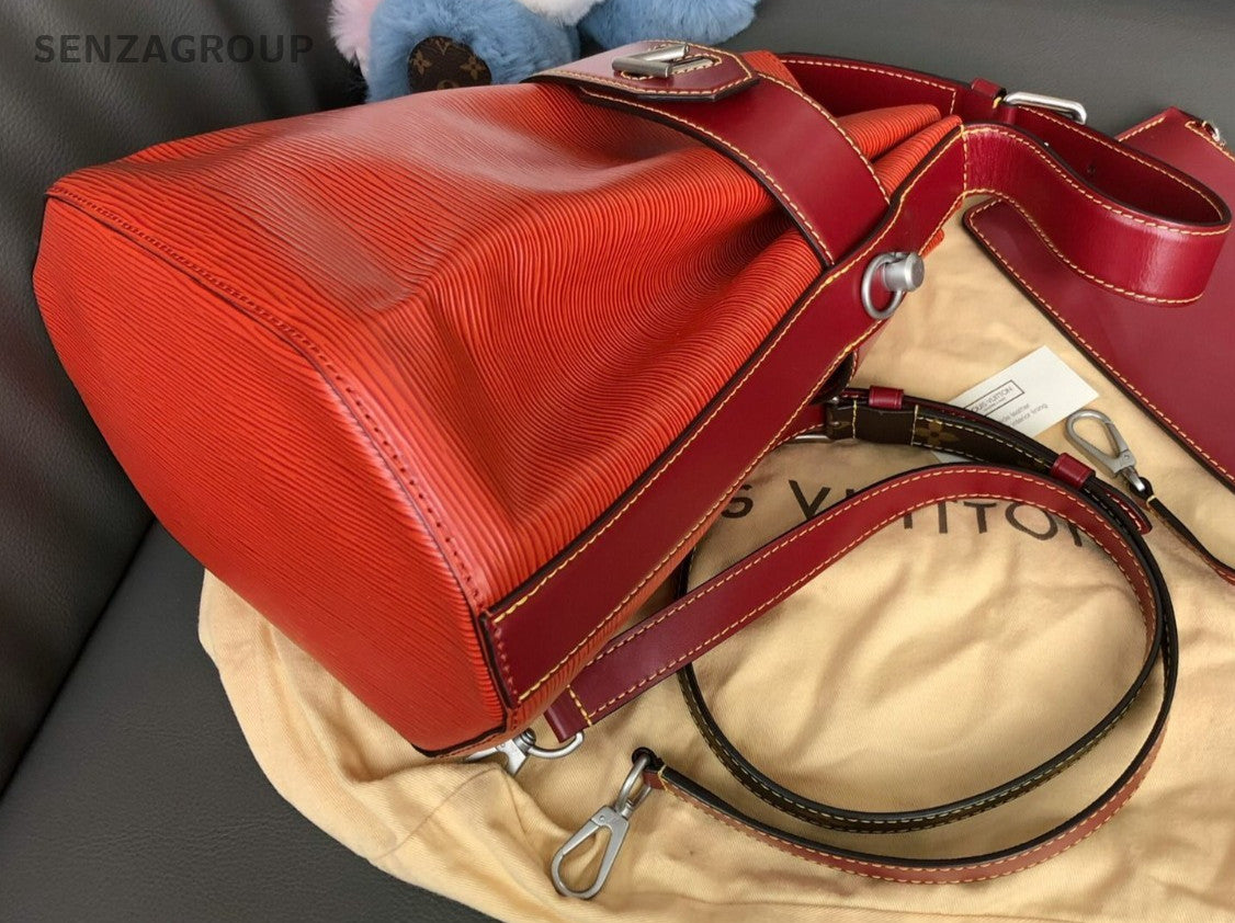 Louis Vuitton Twist Bucket Top Handle Epi Leather 2way Shoulder bag Women Red