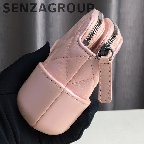 Chanel Mini Quilted Chain Shoulder Bag Pink Gold Classic Fashion Women