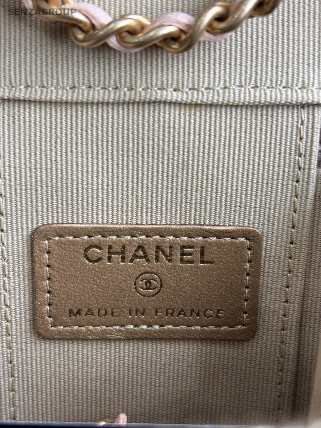 Chanel Mini Cosmetic Case Shoulder Crossbody Bag Women Light Pink