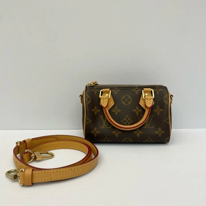 Louis Vuitton Canvas Speedy Nano Handbag For Women