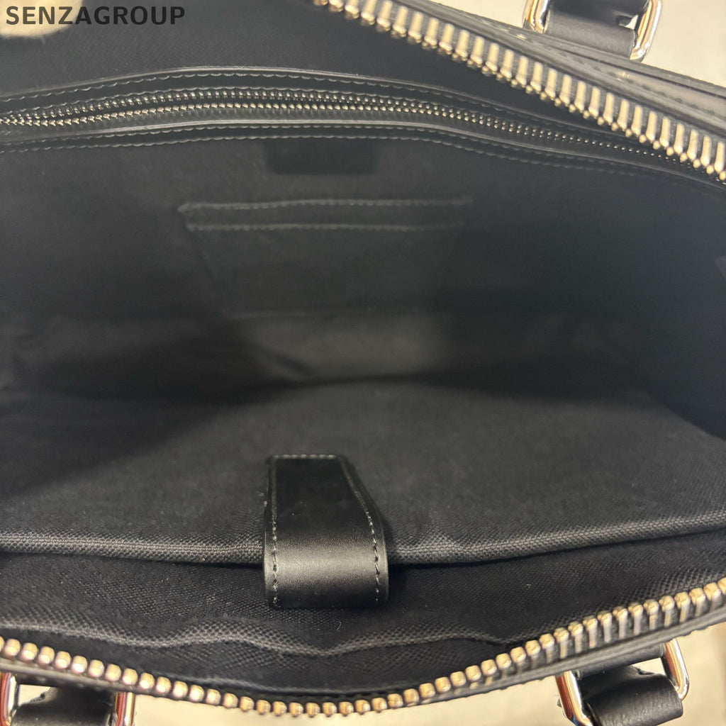 Gucci Men's Black Silver Briefcase Shoulder Crossbody Bag Classic Fashion