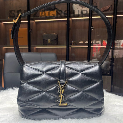 Saint Laurent Black Gold Hardware 2Way Tote Shoulder Bag Classic Women