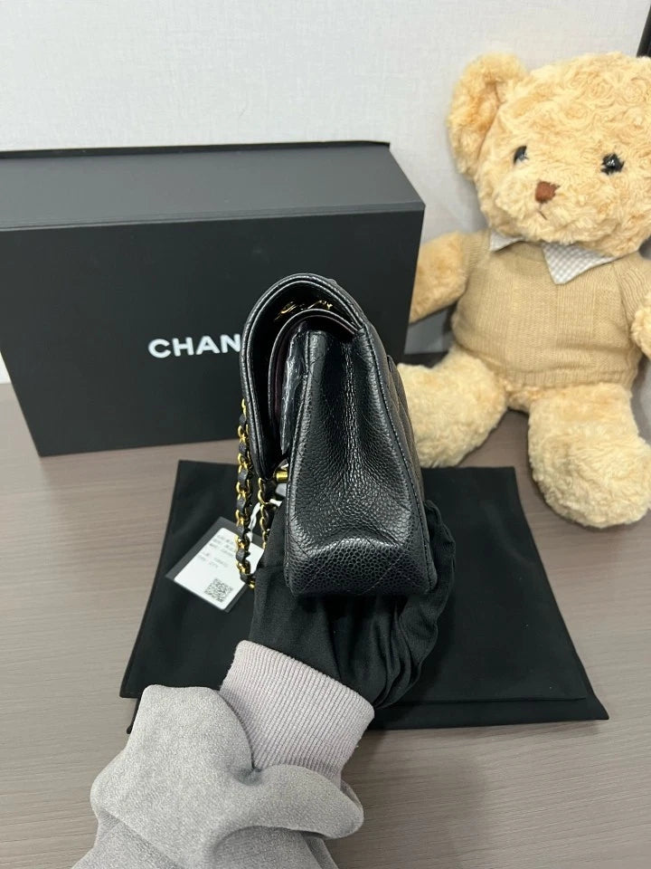 CHANEL CF Small Black Gold Shoulder Crossbody Bag For Women